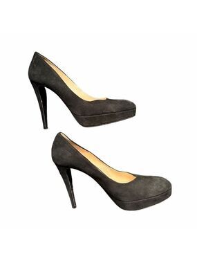 Federica Luca Milano Black Suede Platform 4.75”Heels
